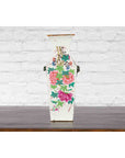 Chinese Qing 19th Century Altar Vase with Hand-Painted Flowers and Calligraphy-4. Asian & Chinese Furniture, Art, Antiques, Vintage Home Décor for sale at FEA Home