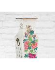Chinese Qing 19th Century Altar Vase with Hand-Painted Flowers and Calligraphy-8. Asian & Chinese Furniture, Art, Antiques, Vintage Home Décor for sale at FEA Home