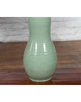 Large Prem Collection Chiang Mai Gourd-Shaped Vase with Green Glaze-6. Asian & Chinese Furniture, Art, Antiques, Vintage Home Décor for sale at FEA Home