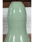 Large Prem Collection Chiang Mai Gourd-Shaped Vase with Green Glaze-8. Asian & Chinese Furniture, Art, Antiques, Vintage Home Décor for sale at FEA Home