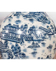 Chinese Vintage Blue and White Porcelain Vase with Landscapes and Architectures-12. Asian & Chinese Furniture, Art, Antiques, Vintage Home Décor for sale at FEA Home