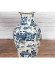 Chinese Vintage Blue and White Porcelain Vase with Landscapes and Architectures-6. Asian & Chinese Furniture, Art, Antiques, Vintage Home Décor for sale at FEA Home