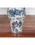 Chinese Vintage Blue and White Porcelain Vase with Landscapes and Architectures-7. Asian & Chinese Furniture, Art, Antiques, Vintage Home Décor for sale at FEA Home