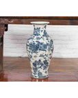Chinese Vintage Blue and White Porcelain Vase with Landscapes and Architectures-8. Asian & Chinese Furniture, Art, Antiques, Vintage Home Décor for sale at FEA Home