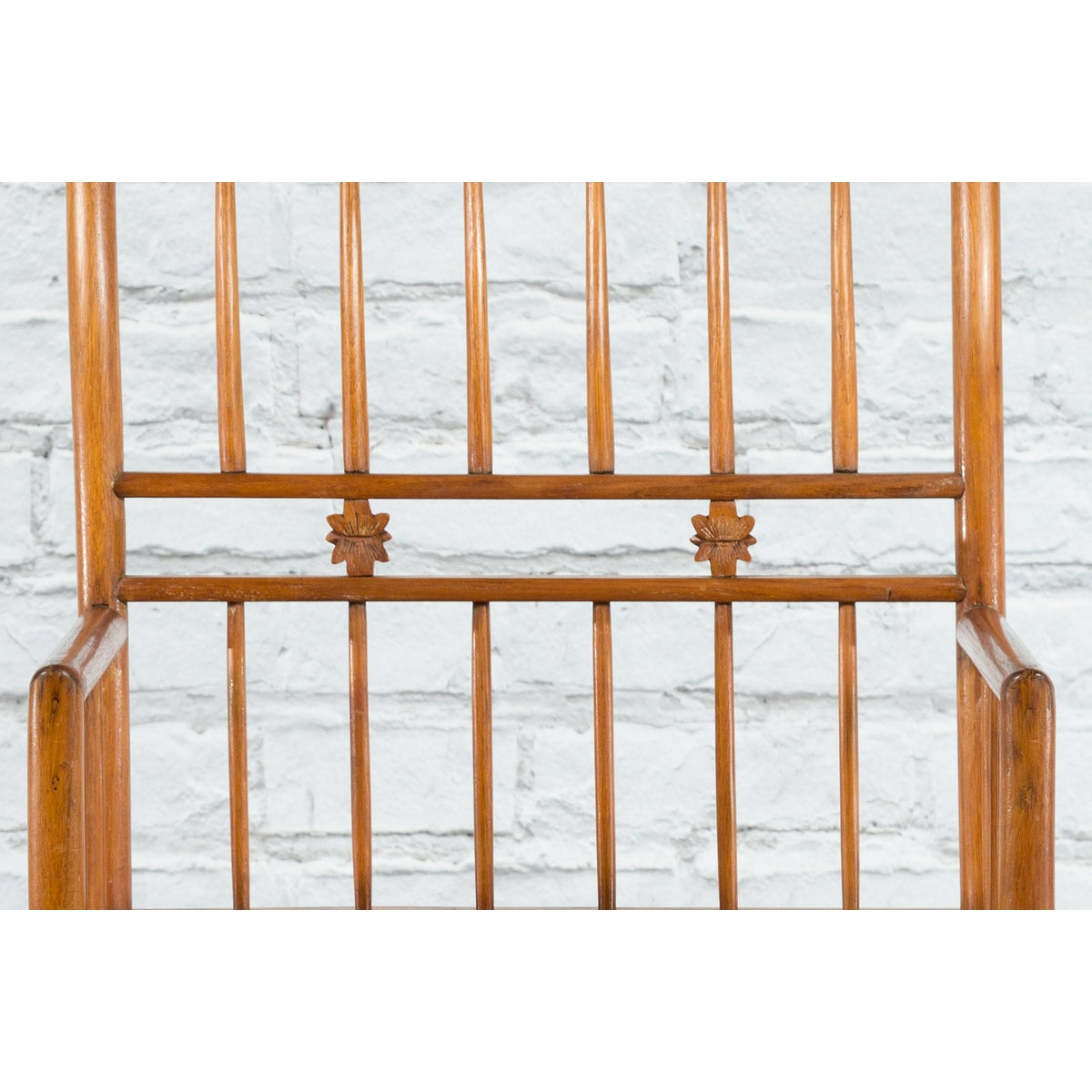 Chinese Qing Dynasty Period 19th Century Elmwood Armchair with Hand-Carved Apron-20. Asian &amp; Chinese Furniture, Art, Antiques, Vintage Home Décor for sale at FEA Home