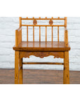 Chinese Qing Dynasty Period 19th Century Elmwood Armchair with Hand-Carved Apron-11. Asian & Chinese Furniture, Art, Antiques, Vintage Home Décor for sale at FEA Home