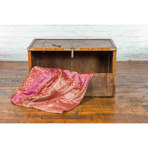 Korean Early 20th Century Storage Chest with Silver Plated Brass Hardware-3. Asian & Chinese Furniture, Art, Antiques, Vintage Home Décor for sale at FEA Home