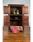 19th Century Goan Cabinet with Pairs of Double Doors and Green Painted Panels-4. Asian & Chinese Furniture, Art, Antiques, Vintage Home Décor for sale at FEA Home