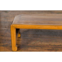 Vintage Chinese Low Kang Table with Horse Hoof Feet and Pierced Sides