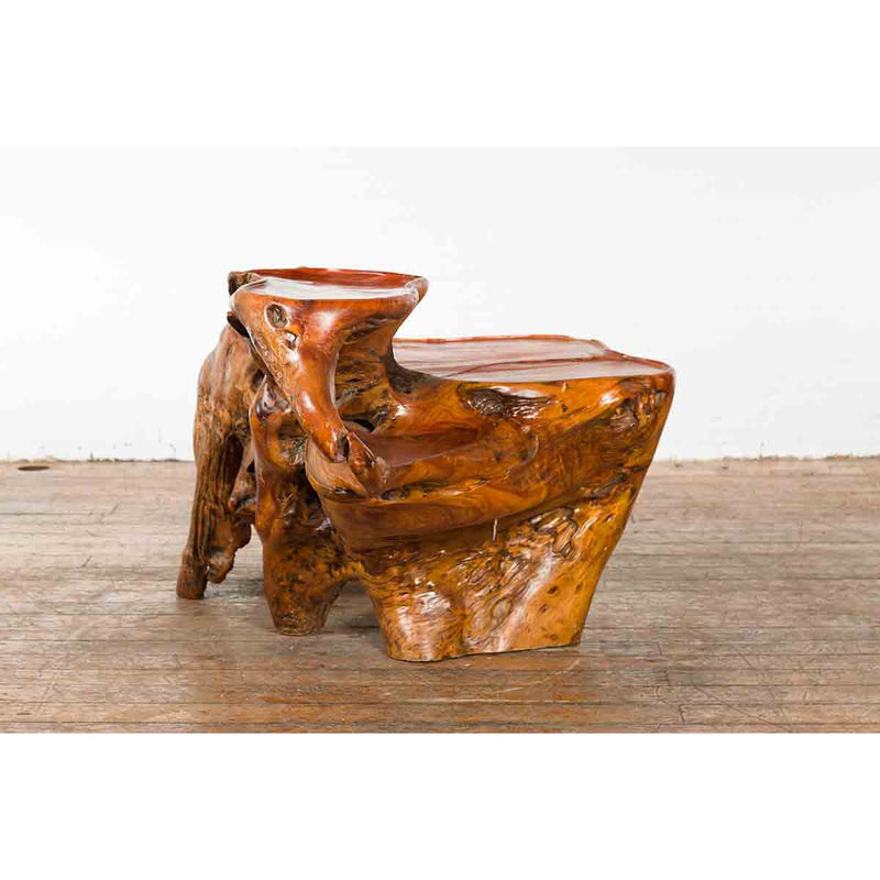 Indonesian 20th Century Lacquered Root Stand