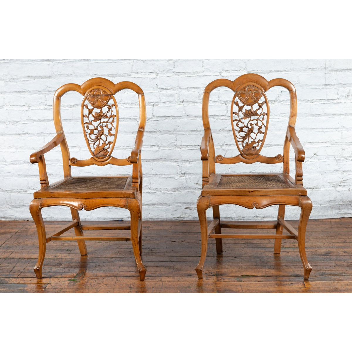 Chinese Qing Dynasty 19th Century Armchair with Carved Medallion, Sold Each-15. Asian &amp; Chinese Furniture, Art, Antiques, Vintage Home Décor for sale at FEA Home