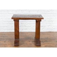Indonesian 19th Century Wine Tasting Table with Rustic Appearance, Trestle Base