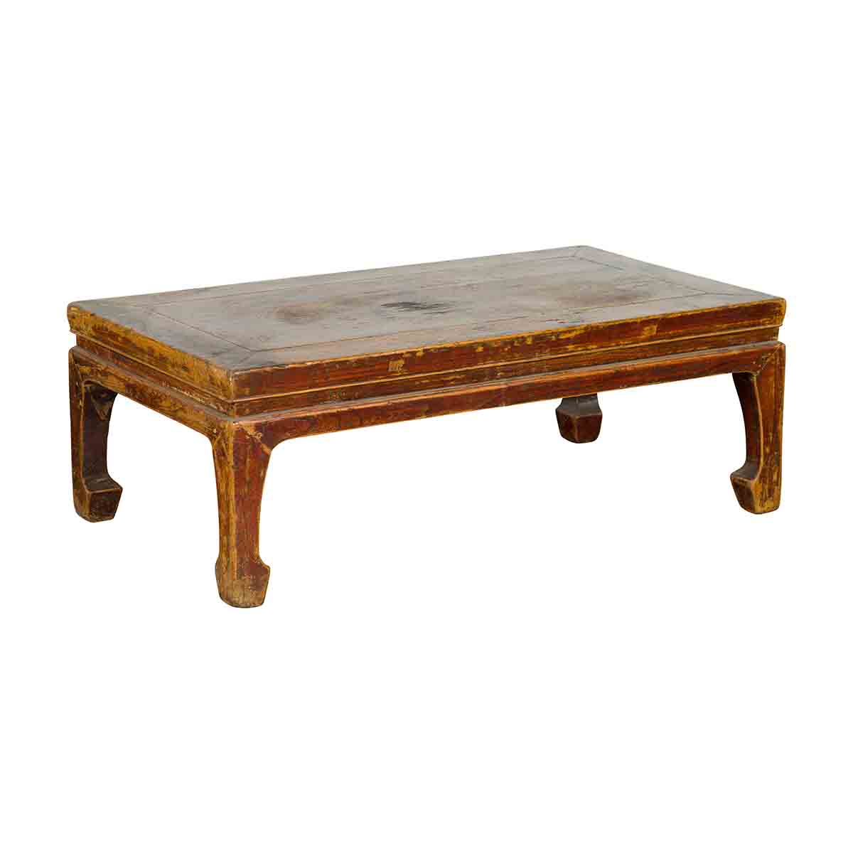 Chinese Qing Dynasty 19th Century Low Coffee Table with Distressed Patina-1. Asian & Chinese Furniture, Art, Antiques, Vintage Home Décor for sale at FEA Home