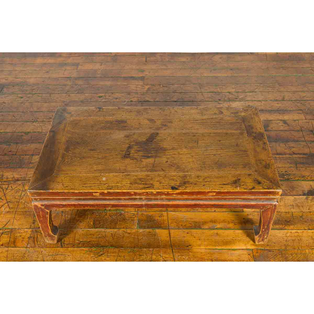 Chinese Qing Dynasty 19th Century Low Coffee Table with Distressed Patina-9. Asian &amp; Chinese Furniture, Art, Antiques, Vintage Home Décor for sale at FEA Home