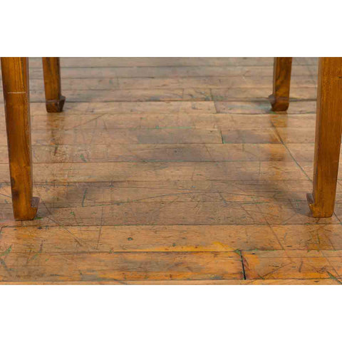 Small Chinese Early 20th Century Coffee Table with Humpback Stretchers