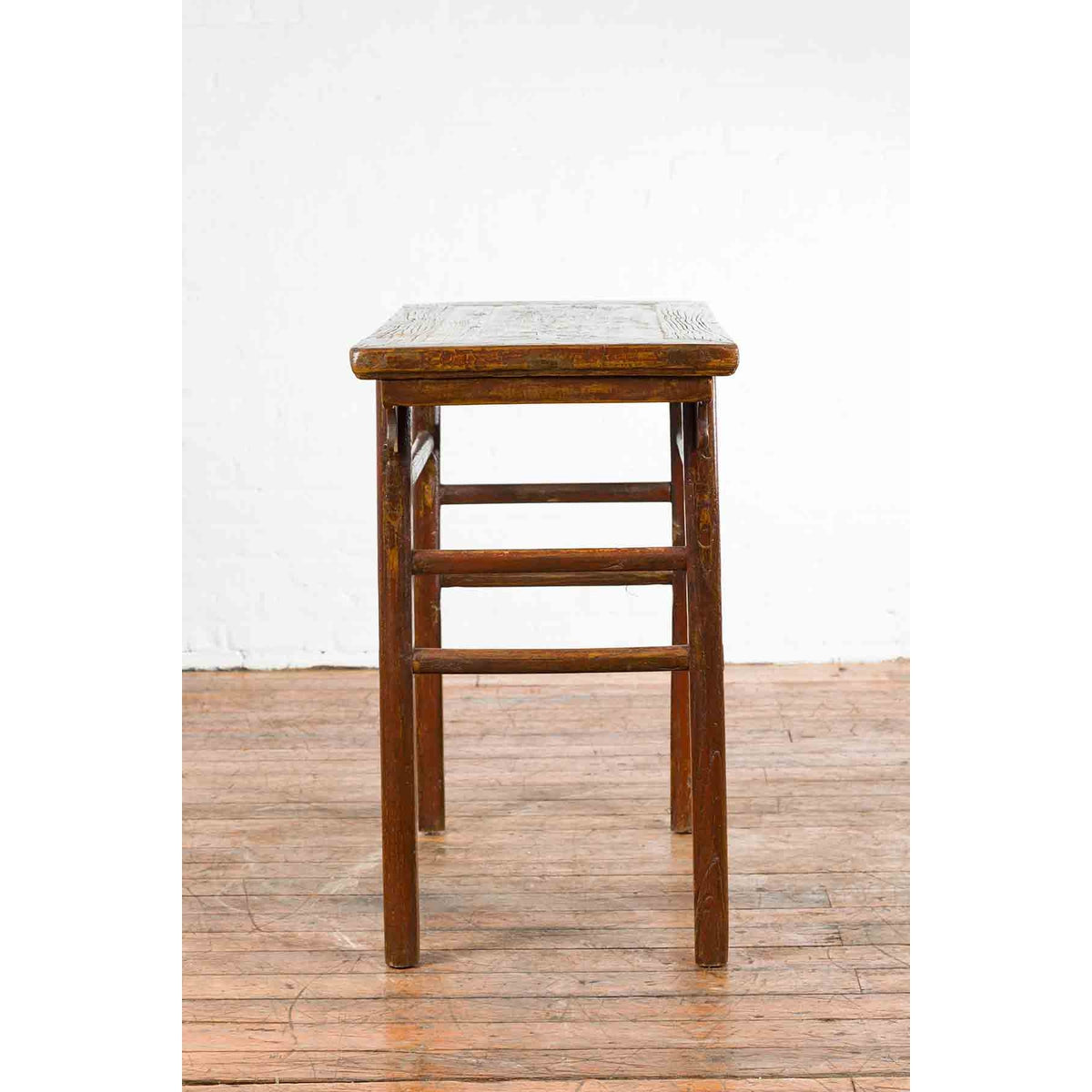 Chinese 19th Century Qing Dynasty Period Console Table with Carved Spandrels-7. Asian &amp; Chinese Furniture, Art, Antiques, Vintage Home Décor for sale at FEA Home