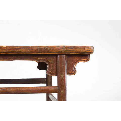 Chinese 19th Century Qing Dynasty Period Console Table with Carved Spandrels-9. Asian & Chinese Furniture, Art, Antiques, Vintage Home Décor for sale at FEA Home