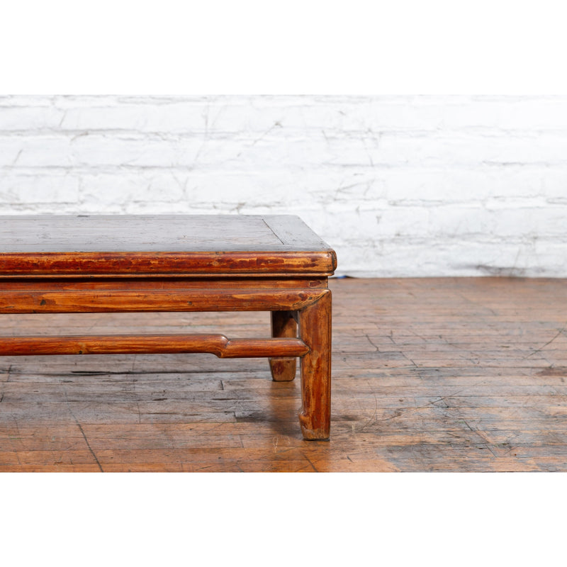 Qing Dynasty 19th Century Low Distressed Side Table with Humpback Stretchers-7. Asian & Chinese Furniture, Art, Antiques, Vintage Home Décor for sale at FEA Home
