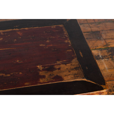Qing Dynasty 19th Century Low Distressed Side Table with Humpback Stretchers-9. Asian & Chinese Furniture, Art, Antiques, Vintage Home Décor for sale at FEA Home