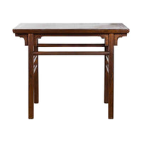 Chinese Early 20th Century Scholar's Altar Console Table with Carved Apron