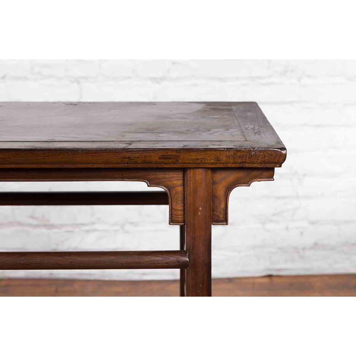 Chinese Early 20th Century Scholar&#39;s Altar Console Table with Carved Apron-7. Asian &amp; Chinese Furniture, Art, Antiques, Vintage Home Décor for sale at FEA Home