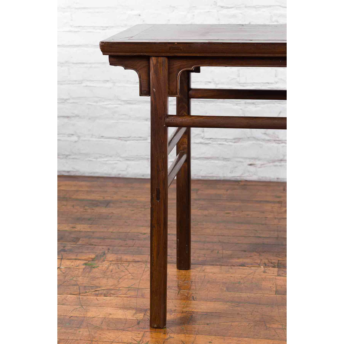 Chinese Early 20th Century Scholar&#39;s Altar Console Table with Carved Apron-8. Asian &amp; Chinese Furniture, Art, Antiques, Vintage Home Décor for sale at FEA Home