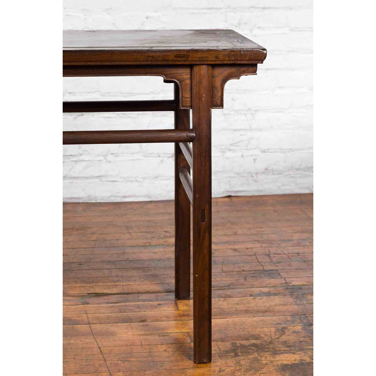 Chinese Early 20th Century Scholar&#39;s Altar Console Table with Carved Apron-9. Asian &amp; Chinese Furniture, Art, Antiques, Vintage Home Décor for sale at FEA Home
