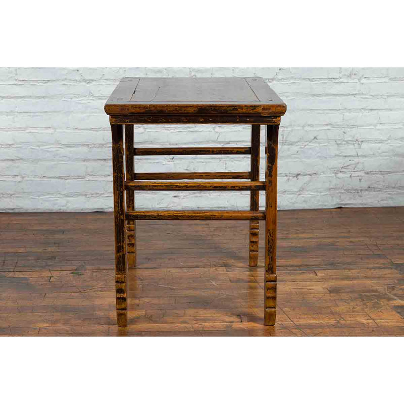Early 20th Century Chinese Hand-Carved Altar Table with Distressed Patina-YN4009-6. Asian & Chinese Furniture, Art, Antiques, Vintage Home Décor for sale at FEA Home