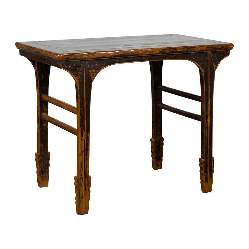 Early 20th Century Chinese Hand-Carved Altar Table with Distressed Patina-YN4009-1. Asian & Chinese Furniture, Art, Antiques, Vintage Home Décor for sale at FEA Home