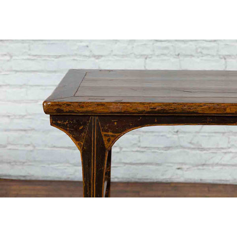 Early 20th Century Chinese Hand-Carved Altar Table with Distressed Patina-YN4009-8. Asian & Chinese Furniture, Art, Antiques, Vintage Home Décor for sale at FEA Home