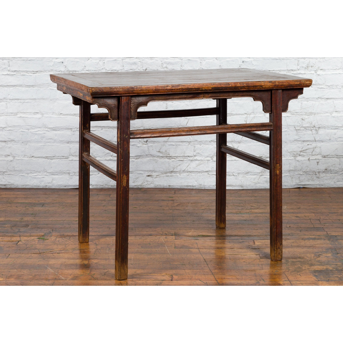 Chinese Qing Dynasty 19th Century Altar Console Table with Carved Apron-4. Asian &amp; Chinese Furniture, Art, Antiques, Vintage Home Décor for sale at FEA Home