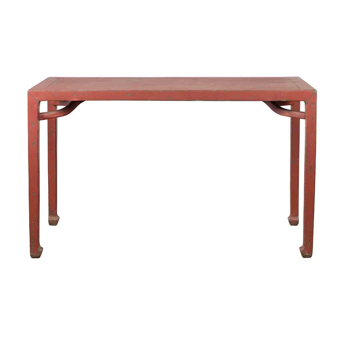 Chinese Qing Dynasty 19th Century Yumu Wood Wine Table with Original Red Lacquer-1. Asian & Chinese Furniture, Art, Antiques, Vintage Home Décor for sale at FEA Home