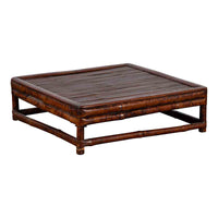Chinese 19th Century Qing Dynasty Bamboo Low Coffee Table with Slatted Top- Asian Antiques, Vintage Home Decor & Chinese Furniture - FEA Home