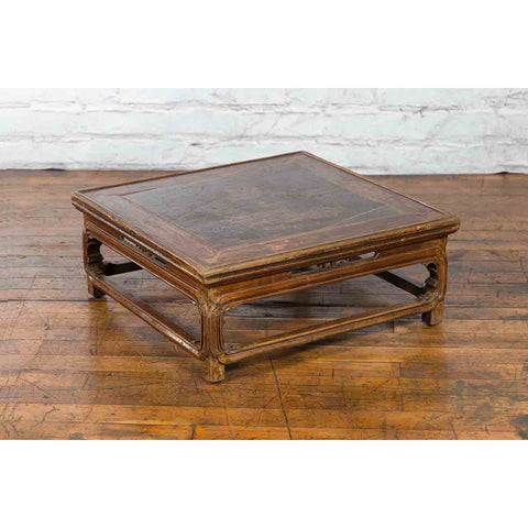 Qing Dynasty 19th Century Chinese Low Kang Coffee Table with Painted Décor-YN4086-2. Asian & Chinese Furniture, Art, Antiques, Vintage Home Décor for sale at FEA Home