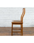 Chinese Early 20th Century Carved Elmwood Side Chair with Rattan Seat-13. Asian & Chinese Furniture, Art, Antiques, Vintage Home Décor for sale at FEA Home