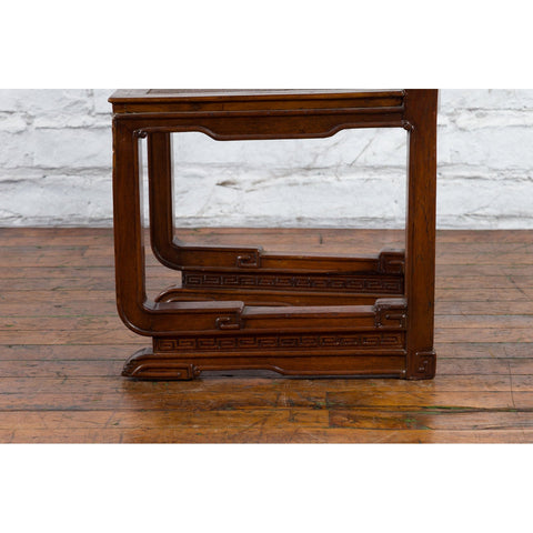 Chinese Qing Dynasty Period 19th Century Wooden Side Chair with Rattan Accents-YN4112-15. Asian & Chinese Furniture, Art, Antiques, Vintage Home Décor for sale at FEA Home