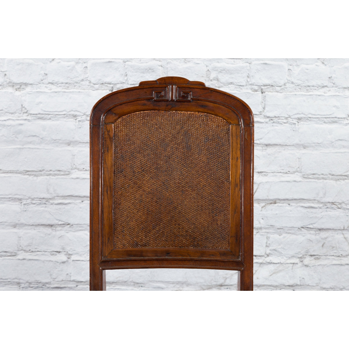 Chinese Qing Dynasty Period 19th Century Wooden Side Chair with Rattan Accents-6. Asian &amp; Chinese Furniture, Art, Antiques, Vintage Home Décor for sale at FEA Home