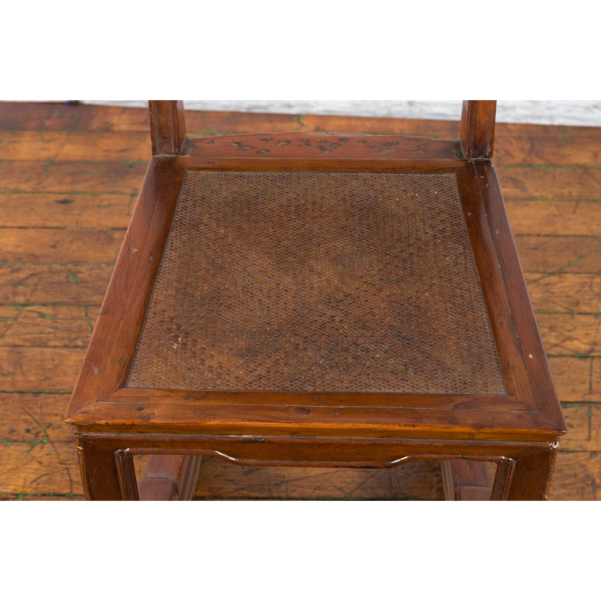 Chinese Qing Dynasty Period 19th Century Wooden Side Chair with Rattan Accents-8. Asian &amp; Chinese Furniture, Art, Antiques, Vintage Home Décor for sale at FEA Home