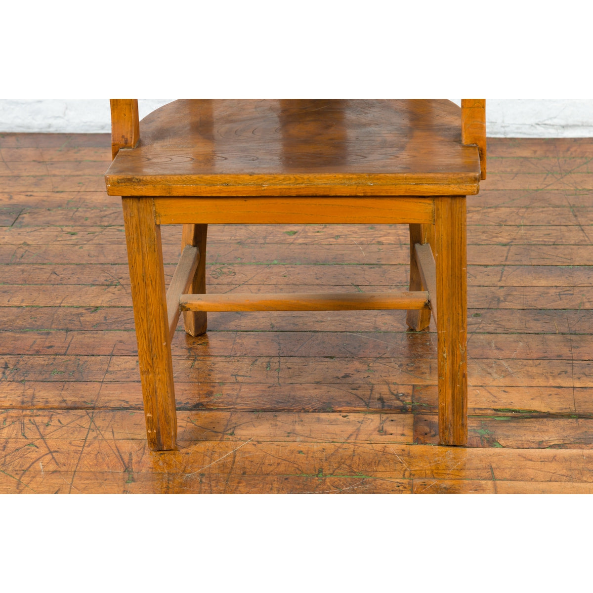 Chinese Early 20th Century Horseshoe Back Armchair with Carved Reeded Splat-13. Asian &amp; Chinese Furniture, Art, Antiques, Vintage Home Décor for sale at FEA Home