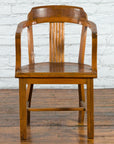 Chinese Early 20th Century Horseshoe Back Armchair with Carved Reeded Splat-2. Asian & Chinese Furniture, Art, Antiques, Vintage Home Décor for sale at FEA Home