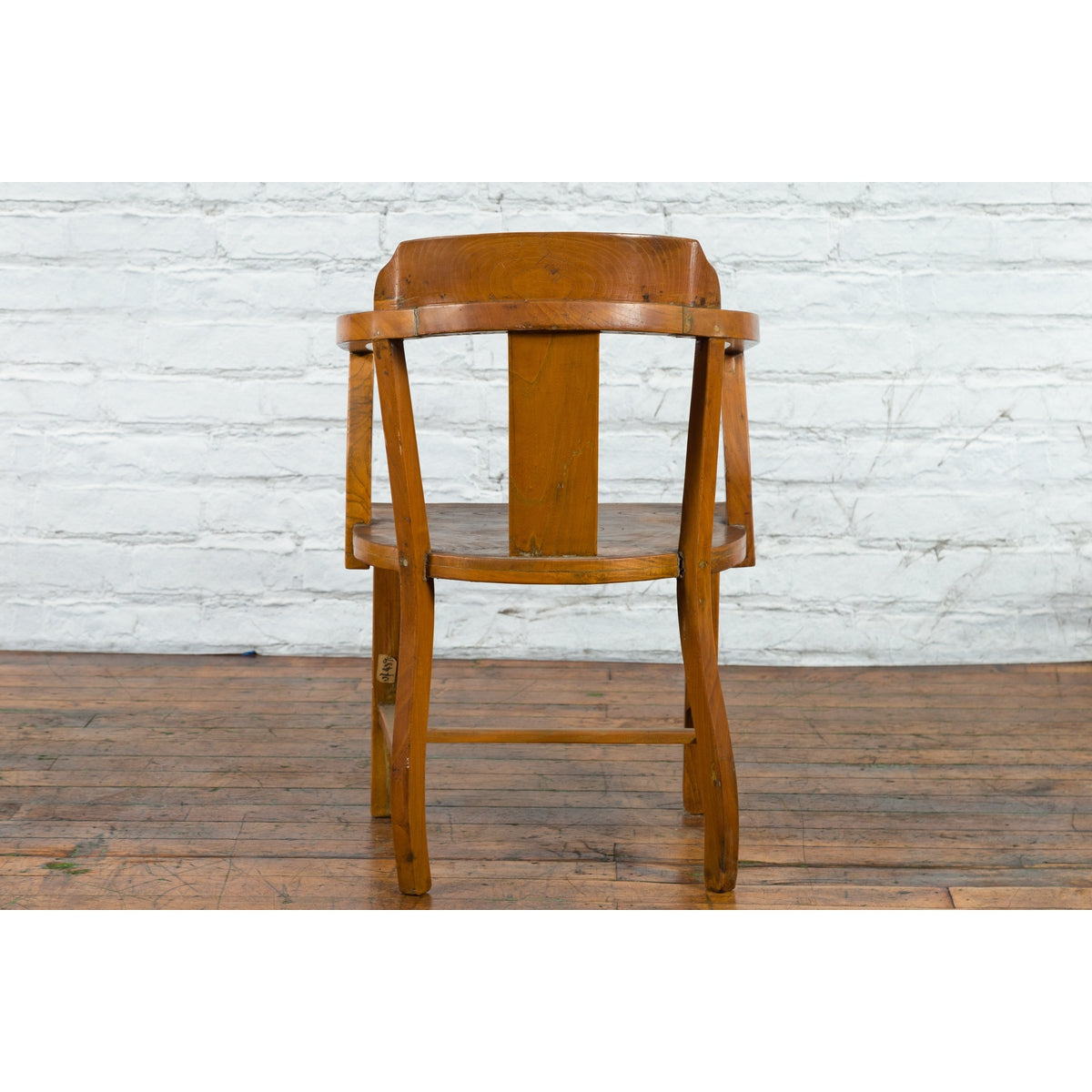 Chinese Early 20th Century Horseshoe Back Armchair with Carved Reeded Splat-7. Asian &amp; Chinese Furniture, Art, Antiques, Vintage Home Décor for sale at FEA Home