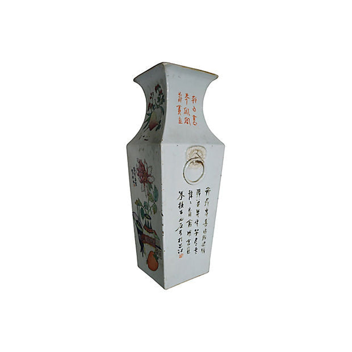 Antique Hand-Painted Porcelain Vase with Scenes from 19th Century, China-3. Asian &amp; Chinese Furniture, Art, Antiques, Vintage Home Décor for sale at FEA Home
