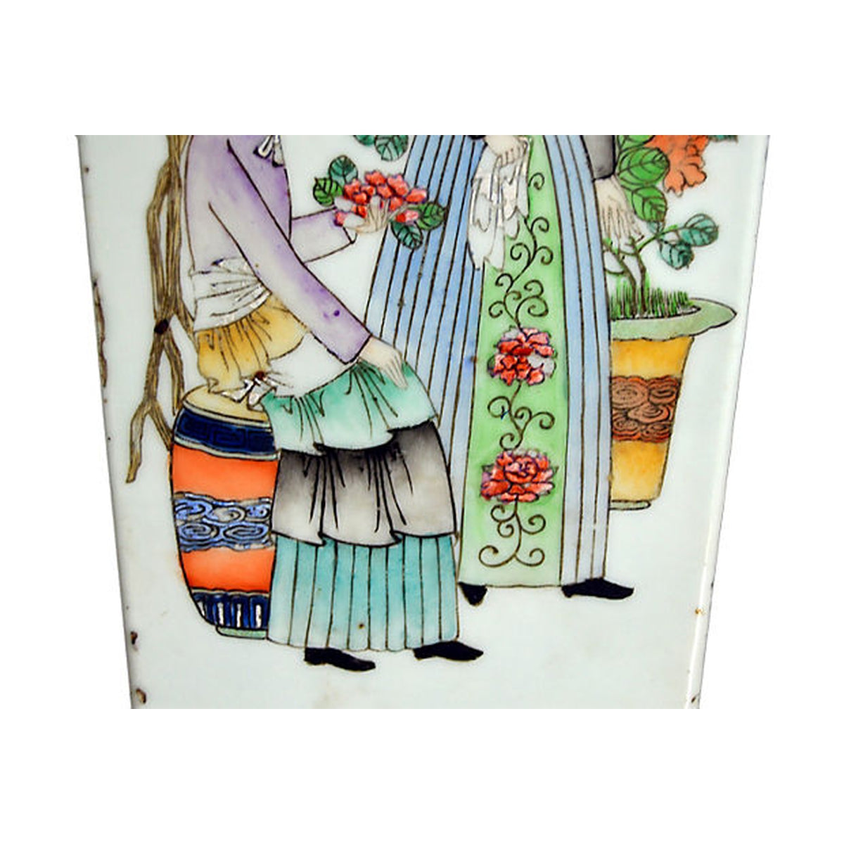 Antique Hand-Painted Porcelain Vase with Scenes from 19th Century, China-7. Asian &amp; Chinese Furniture, Art, Antiques, Vintage Home Décor for sale at FEA Home