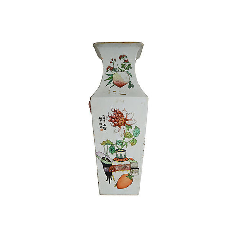 Antique Hand-Painted Porcelain Vase with Scenes from 19th Century, China- Asian Antiques, Vintage Home Decor & Chinese Furniture - FEA Home
