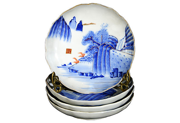 Set of 4 Antique Japanese Imari Plates-1. Asian & Chinese Furniture, Art, Antiques, Vintage Home Décor for sale at FEA Home