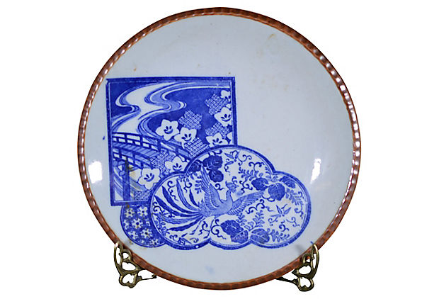 Antique Japanese Igezara Transferware Porcelain Plate-1. Asian & Chinese Furniture, Art, Antiques, Vintage Home Décor for sale at FEA Home