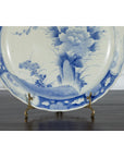 19th Century Japanese Porcelain Plate with Painted Blue and White Tree Décor-8. Asian & Chinese Furniture, Art, Antiques, Vintage Home Décor for sale at FEA Home