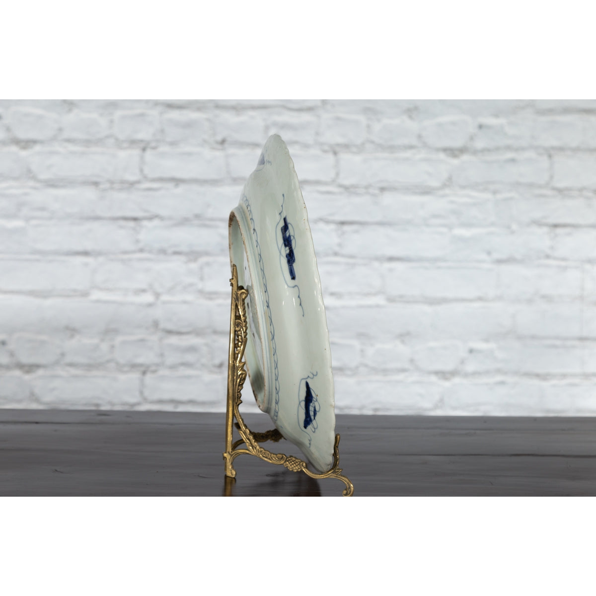 19th Century Japanese Porcelain Plate with Painted Blue and White Bird Décor-13. Asian &amp; Chinese Furniture, Art, Antiques, Vintage Home Décor for sale at FEA Home
