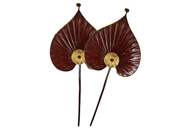 Pair of Antique Chinese Large Flags / Fan-1. Asian & Chinese Furniture, Art, Antiques, Vintage Home Décor for sale at FEA Home