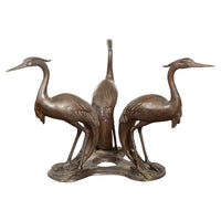 Vintage Bronze Heron Coffee Table Base- Asian Antiques, Vintage Home Decor & Chinese Furniture - FEA Home